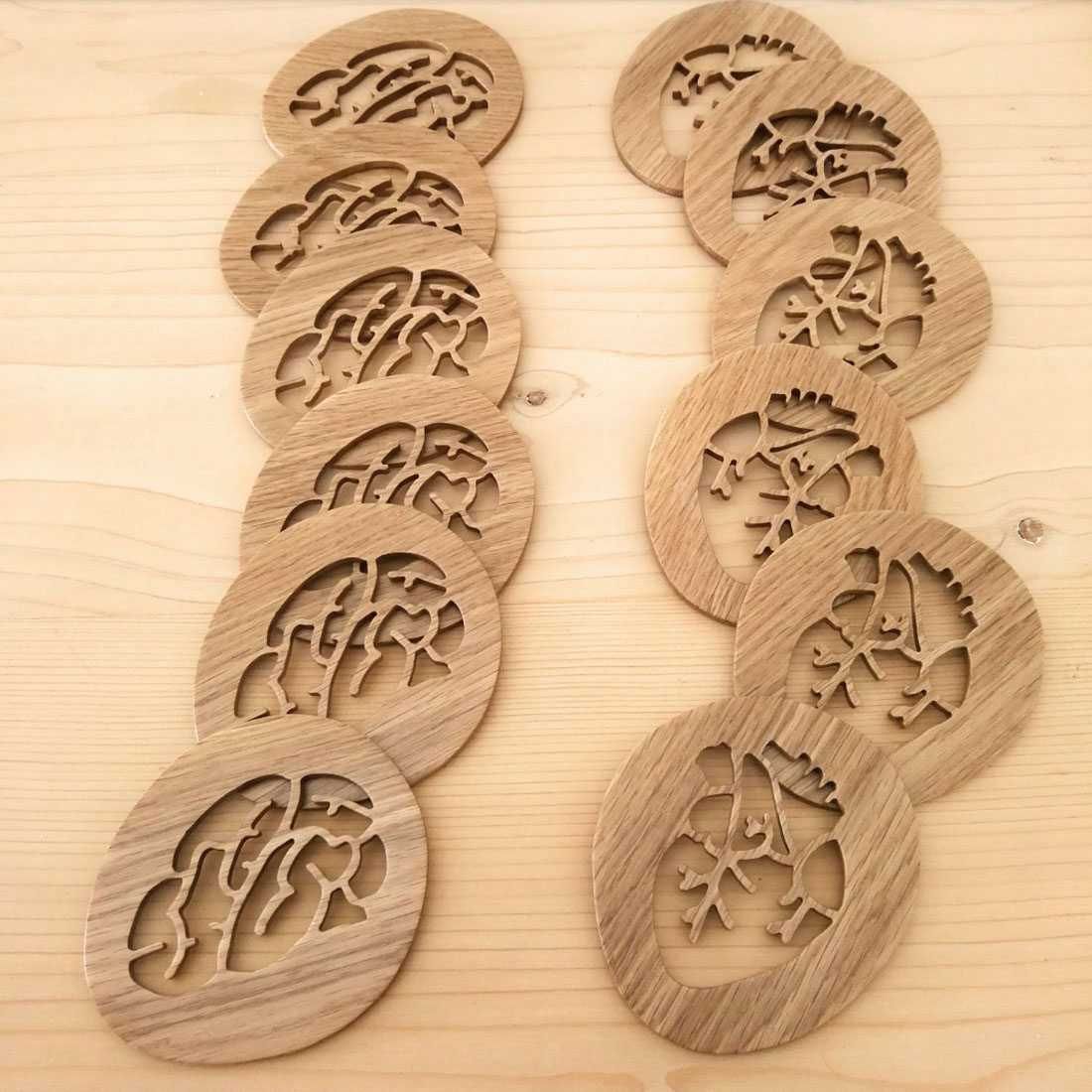 BRAIN AND HEART COASTERS