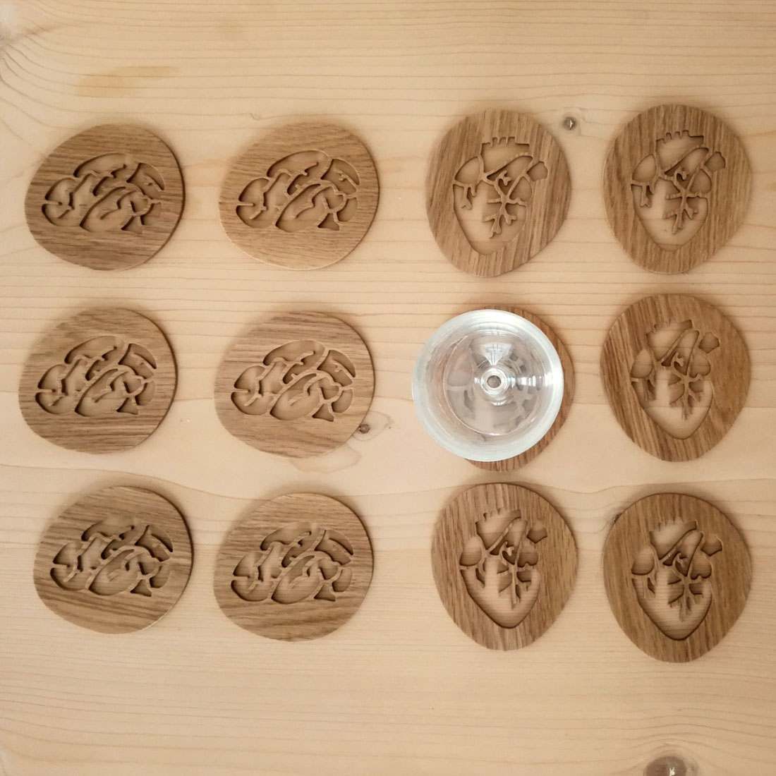 BRAIN AND HEART COASTERS