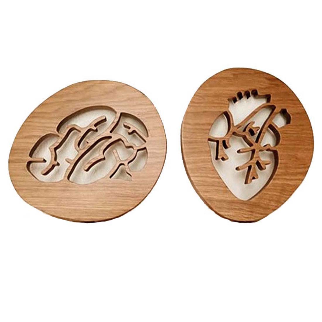 BRAIN AND HEART TRIVETS