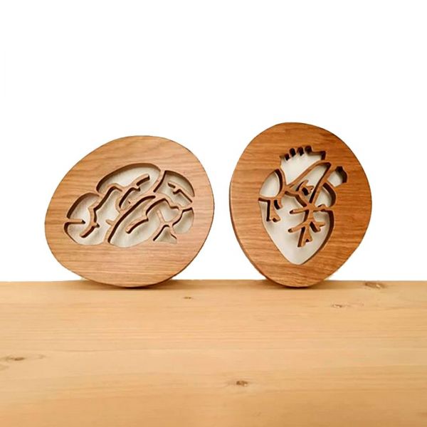 BRAIN AND HEART TRIVETS