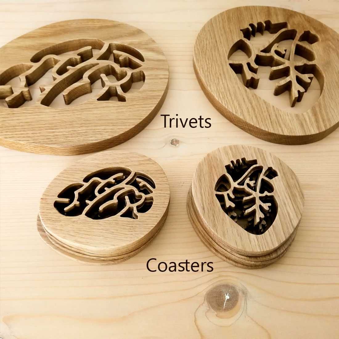 BRAIN AND HEART COASTERS