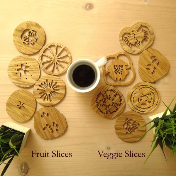 FRUIT & VEGGIE COASTERS
