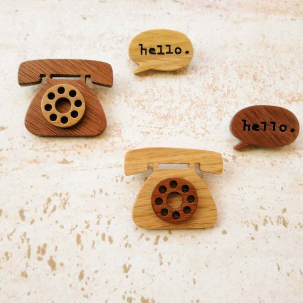 PHONE CALL SET (BROOCH - MAGNET)