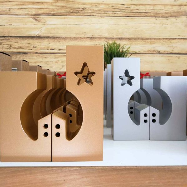 HOUSE AND STAR CANDLE STAND