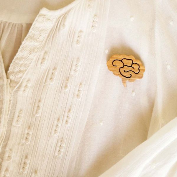 SPEAKING BRAIN (BROOCH - MAGNET)