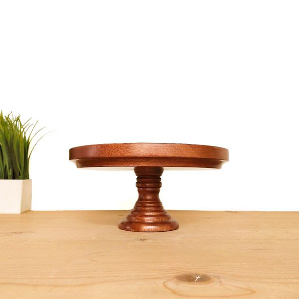 CAKE STAND - BROWN